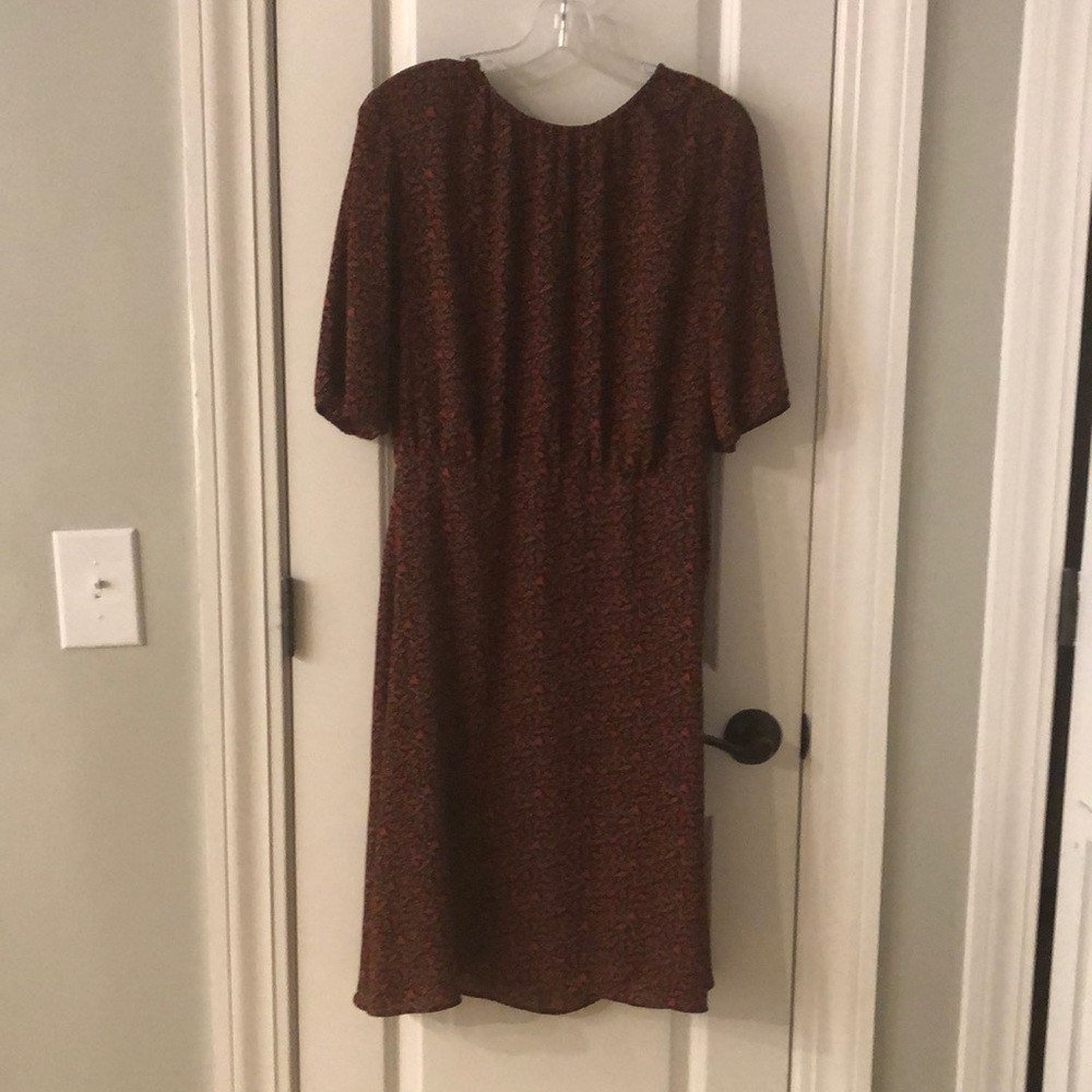 Uniqlo black and red floral dress